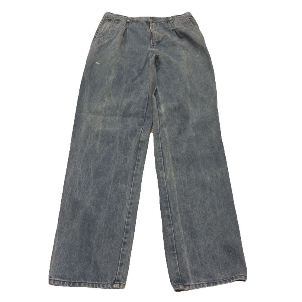 Gotcha Denim Jeans Blue Men's Size 38 Front Wide Leg 100% Cotton Button Zipper